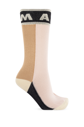 タイツ・ソックス THE ATTICO Logo socks the-attico-Blackwhite-Socks-